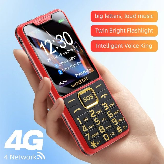 Uniwa YEEMI K3 4G Tastenfeld-Telefon mit 2,6 Zoll Display, Dual-SIM und 2500mAh Akku für Senioren - Bild 1