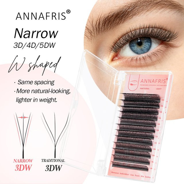 ANNAFRIS W-Form Wimpernfächer, Faux Mink, Natürlich - Bild 1