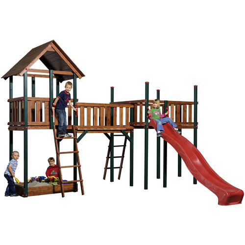 WEKA Spielturm aus Holz in Natur-Beige, B/H/T: 420 x 331 x 374 cm - Bild 4