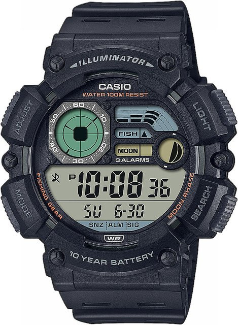 Casio Digitaluhr, Quarz, Kunststoff, Grau, 50 mm, Herren - Bild 1