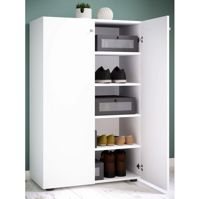 Schuhschrank VCM Lona modern weiß B/T/H: 70 x 39 x 110 cm - Bild 2