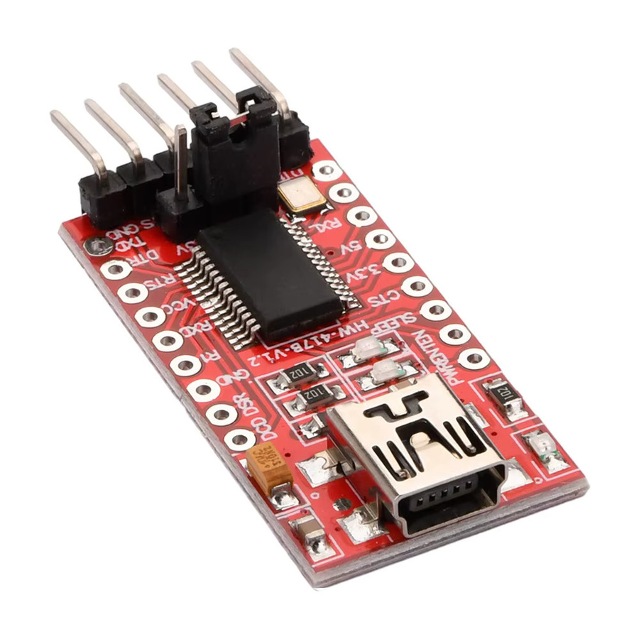 FTDI USB zu TTL Serieller Adapter FT232RL Modul in Rot für Arduino Pro Mini mit USB-C Anschluss - Bild 2