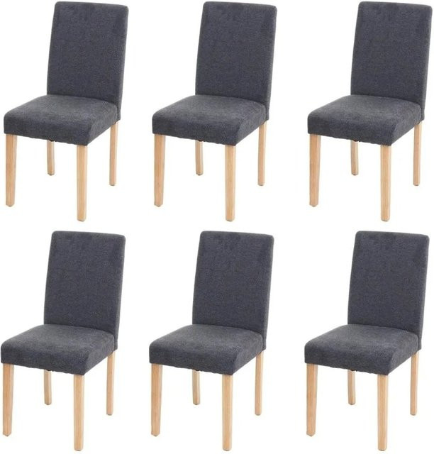 6er-Set MCW Esszimmerstühle Littau aus Textil in Anthrazitgrau mit modernem Design - Bild 2