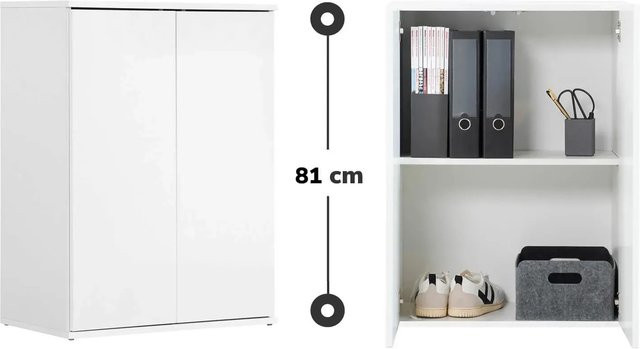 mokebo Midischrank als Mehrzweckschrank in Weiß - Bild 1