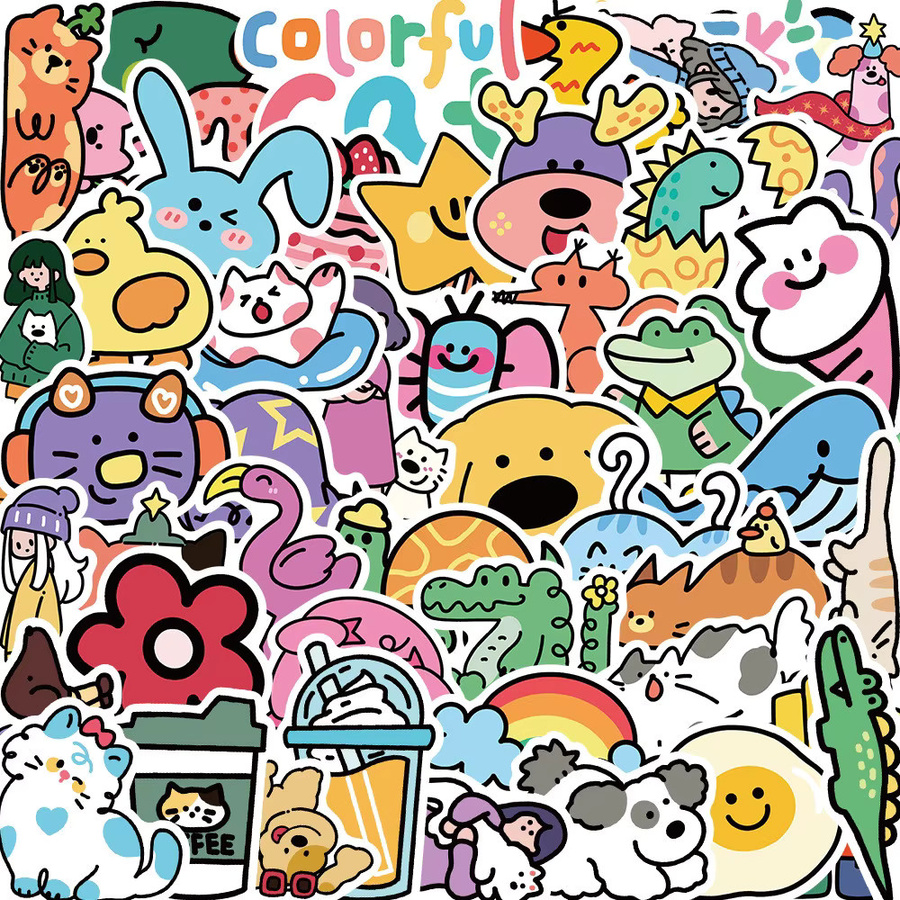 50 Stück Cartoon Planet Graffiti Aufkleber für Kinder in Mehrfarbig - Bild 2