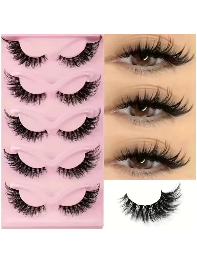 5 Paar falsche Wimpern, Black, Unisex - Bild 6