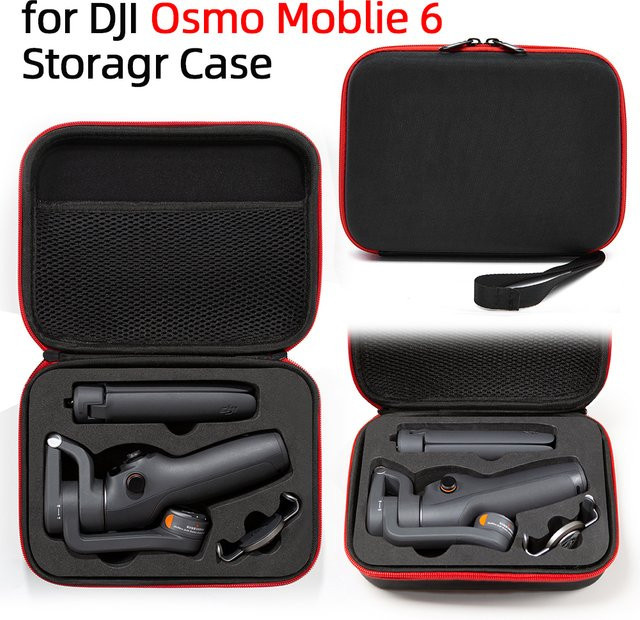 DJI Osmo Mobile 6 Tragetasche in Schwarz mit sicheren Fächern für Stativ und Zubehör - Bild 1