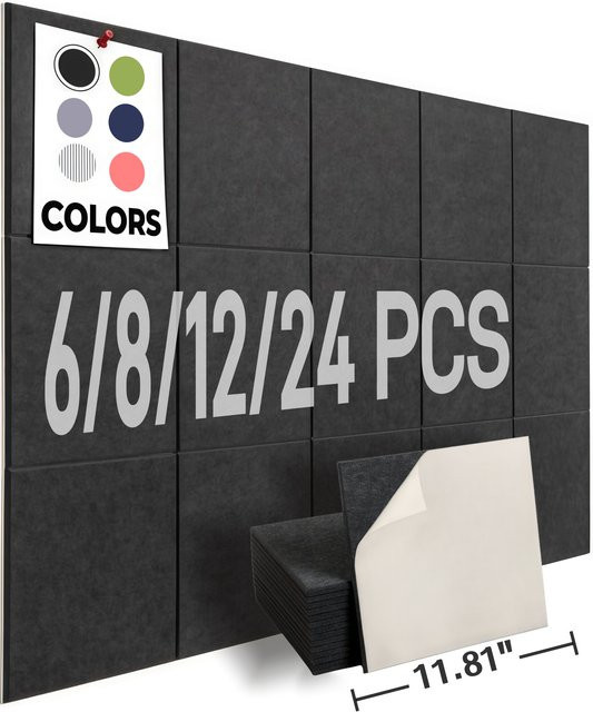 AlternativeTiles Selbstklebende Korktafel und Filztafel als Pinnwand für Büro und Schule in Braun oder Schwarz - Bild 1