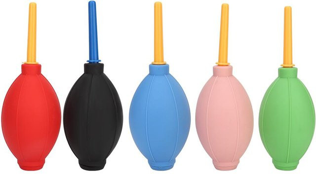 Neoglint Gummi Staubbläser Reiniger Luftpumpe Set für Kamera, Computer und Telefon, 5 Stück, grau/mehrfarbig - Bild 1