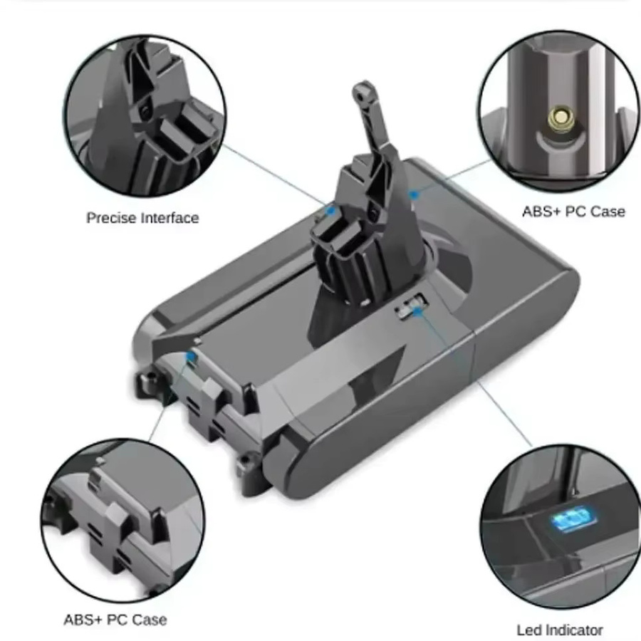 Ersatzakku für Dyson V8 Absolute kabelloser Handstaubsauger, 21,6V, 12800mAh - Bild 3