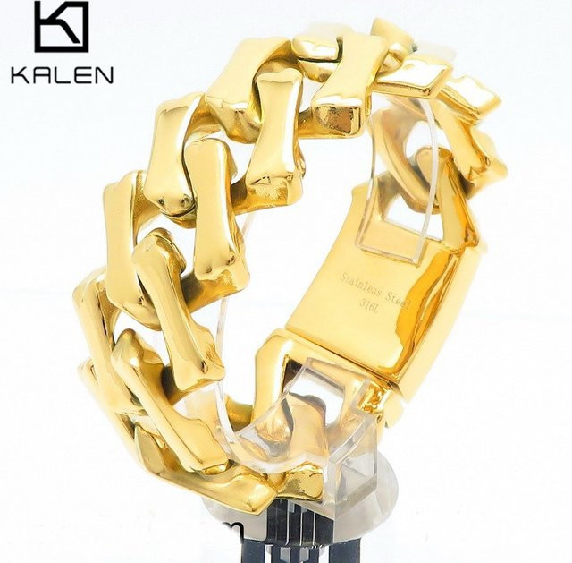 KALEN Kettenarmband, Edelstahl, Gold, Unisex - Bild 1