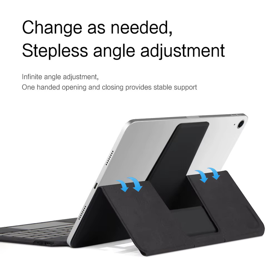 AJIUYU Magnetische Schutzhülle mit hintergrundbeleuchteter TouchPad-Tastatur für iPad Pro 11 Zoll (1. bis 4. Generation) und iPad Air 11 Zoll M2/M3 sowie iPad Air 4/5 10,9 Zoll in Grau - Bild 3