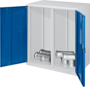 Kappes Schwerlastbeistellschrank Mod. 70 Leergehäuse in Grau mit Vollblechtüren und Regalböden, H x B x T: 111 x 60 x 50 cm - Bild 1