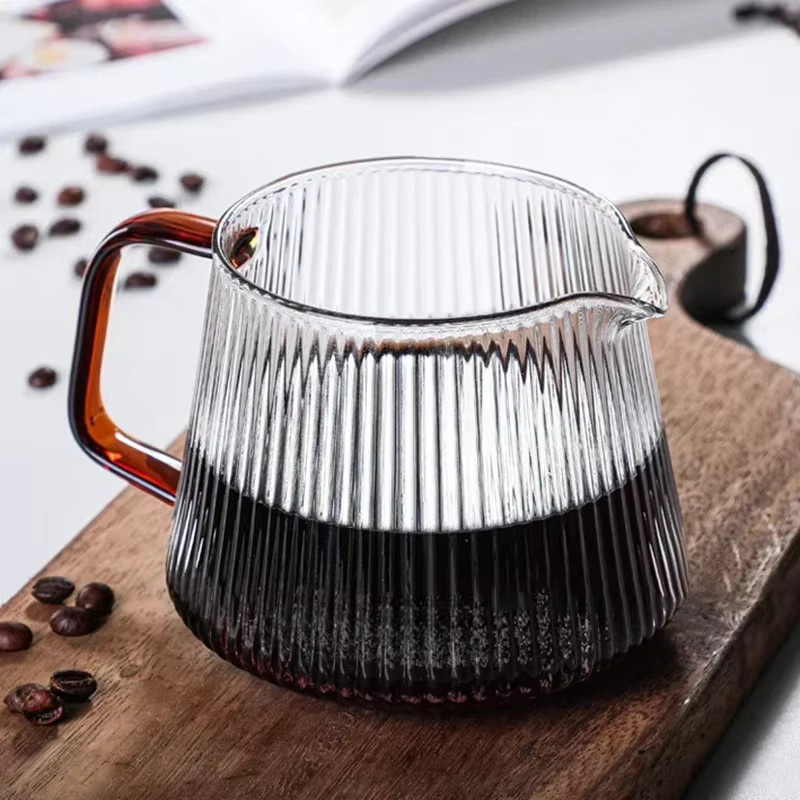 Handtropf-Brause Set mit Glas-Schwanenhals-Wasserkocher und Holzgriff in Transparent und Braun für Barista Home Cafe - Bild 2
