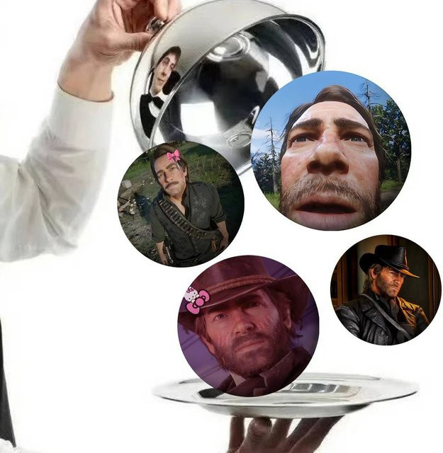 52TOYS Brosche Arthur Morgan Abzeichen, Weißblech, Metall - Bild 1
