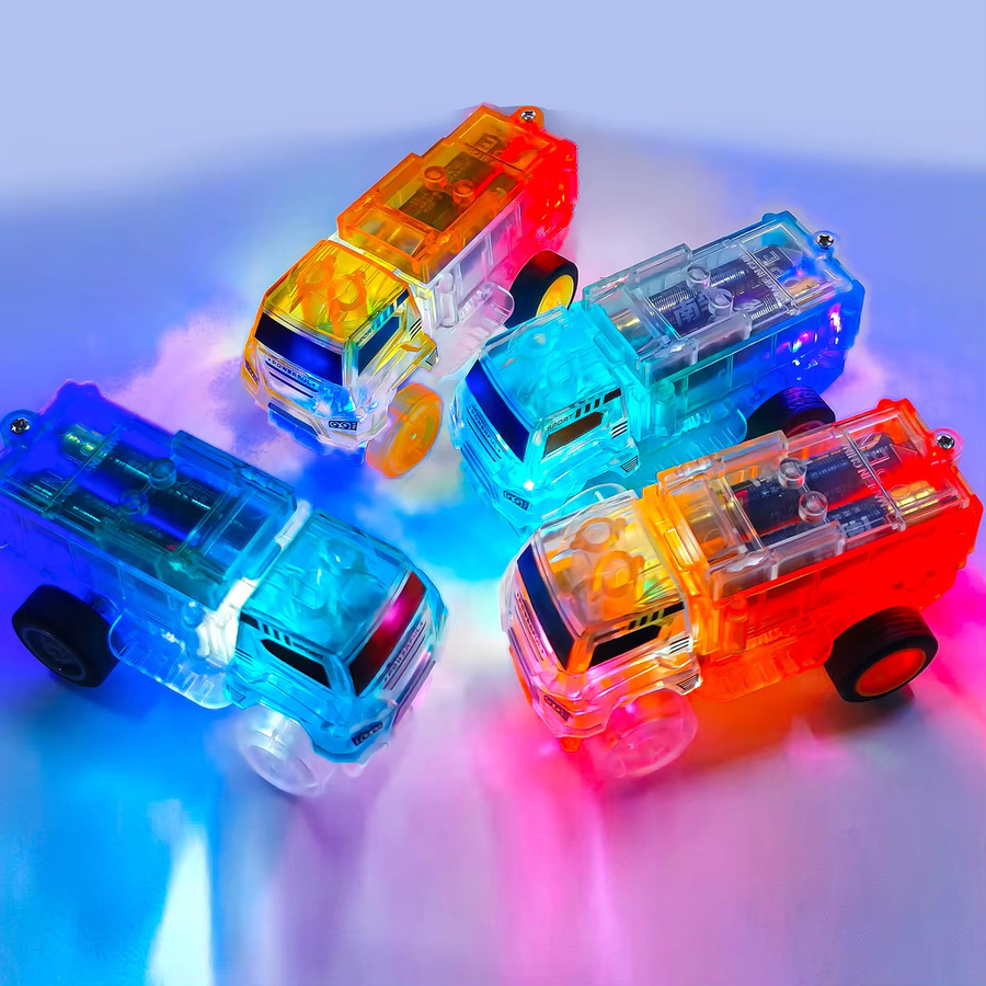TONERJU Leuchtende LED-Blinkende Spielzeugautos Set, Fahrzeuge, Bunt / Mehrfarbig - Bild 2