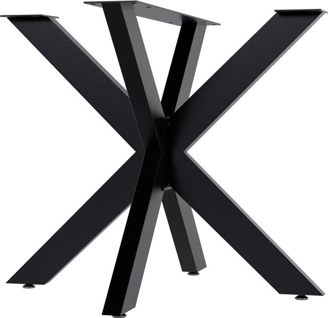 DELUKE Tischgestell THORN aus Metall in Schwarz mit industrieller Optik, B/T/H: 71 x 85 x 85 cm - Bild 1