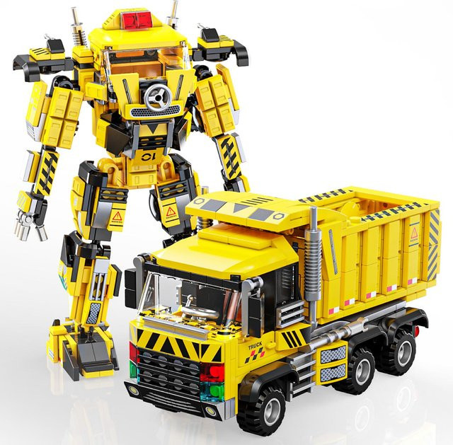 Yiran toy 2-in-1 Roboter Müllwagen Mecha Bausteine Set 520 Teile - Bild 1