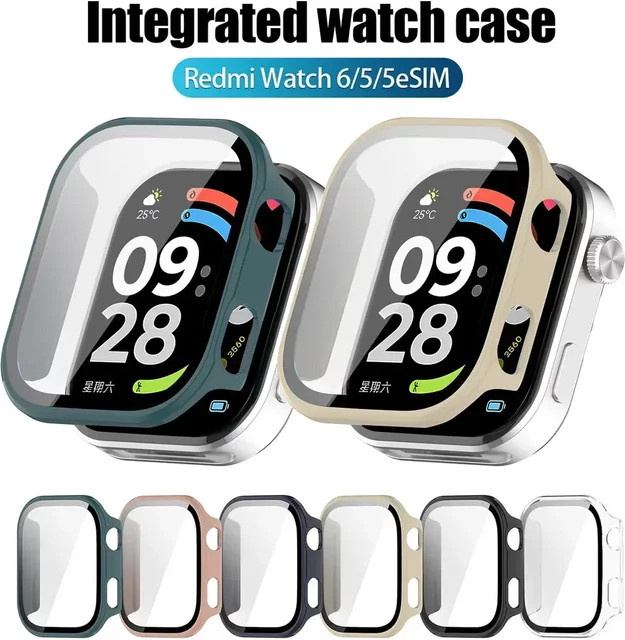 Xiaomi Uhrenzubehör, PC-Shell + Glas für Redmi Watch 6, Schwarz - Bild 1