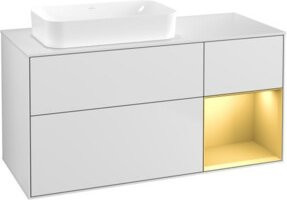 V&B Waschtischunterschrank Finion in Weiß Lack, B/T: 120 x 60 cm - Bild 1