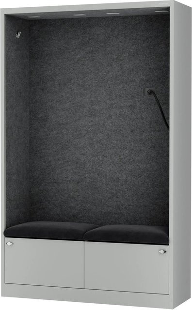 JAN NOWAK Büroschrank SALLY MentalBox mit Gesprächsplatz und Akustik-Ruhezone in Dark Graphite Grau - Bild 1