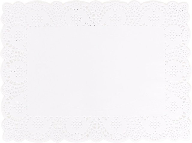 Schneider Tortenspitzen aus Papier, Weiß, 100 Stück, B: 40 cm, L: 30 cm - Bild 1