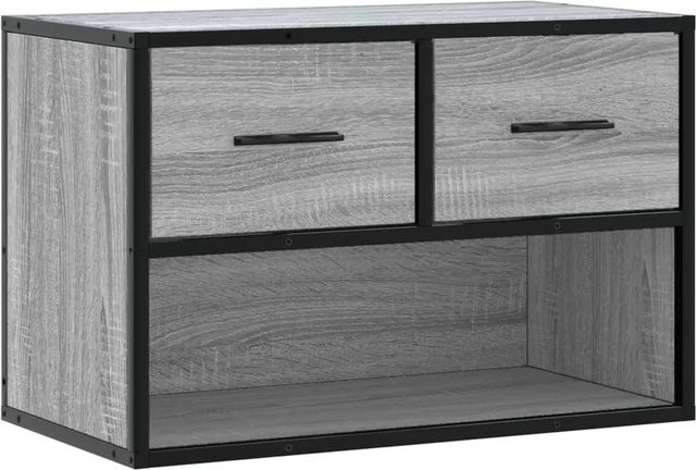 vidaXL TV-Schrank im Industrial-Design aus Holzwerkstoff und Metall, Grau, B/T/H: 60 x 31 x 39,5 cm - Bild 1