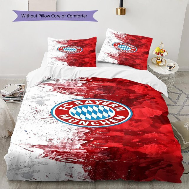 FC Bayern München Bettwäsche Set mit Bettbezug und Kissenbezügen in Rot, B/H: 140 x 200 cm - Bild 1