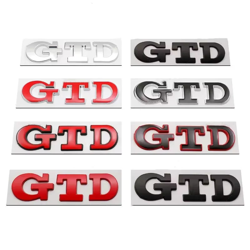 Volkswagen GTD Logo Emblem aus Metall in Silber für VW Golf MK2 MK4 MK5 MK6 MK7 - Bild 2