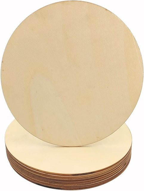 Unlackierte Holzkreise zum Basteln und Malen, Durchmesser: 90 mm - Bild 1