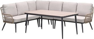 GARDEN IMPRESSIONS Loungeset Allasio, 6-teilig mit Auflagen, schwarz und grau - Bild 1