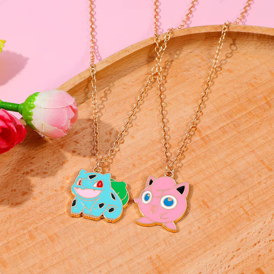 TAKARA TOMY Halskette, Bulbasaur Jigglypuff Anhänger, Gold, Unisex - Bild 4