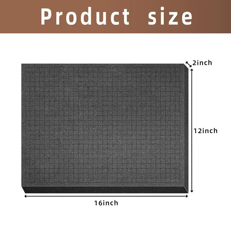 4er-Pack Hochdichte Schaumstoffeinlagen Schwarz zum Selberformen für Werkzeugkästen und Aufbewahrungsschubladen, B/T/H: 40 x 30 x 5 cm - Bild 2