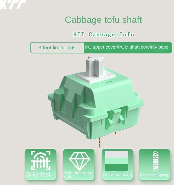 KTT Kohl-Tofu-V2-Schalter, linear, vorgeschmiert, 5-polig, Hot-Swap, 45 g - Bild 1
