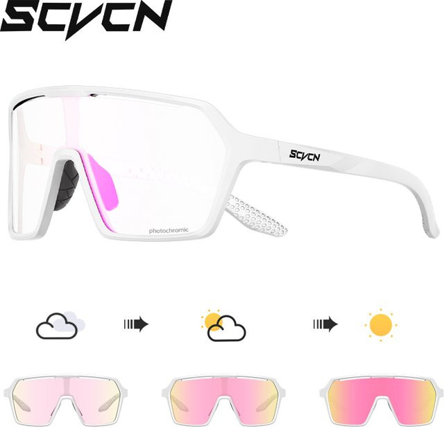 SCVCN Sportsonnenbrille, Photochrome, Männer, Vollrand, Kunststoff - Bild 1