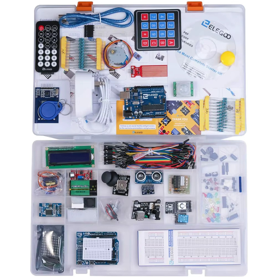 Elegoo Uno R3 Projekt Starter Kit mit Tutorial, 63 Artikel, DIY Elektronik-Set, kompatibel mit Arduino IDE, Multicolor - Bild 3