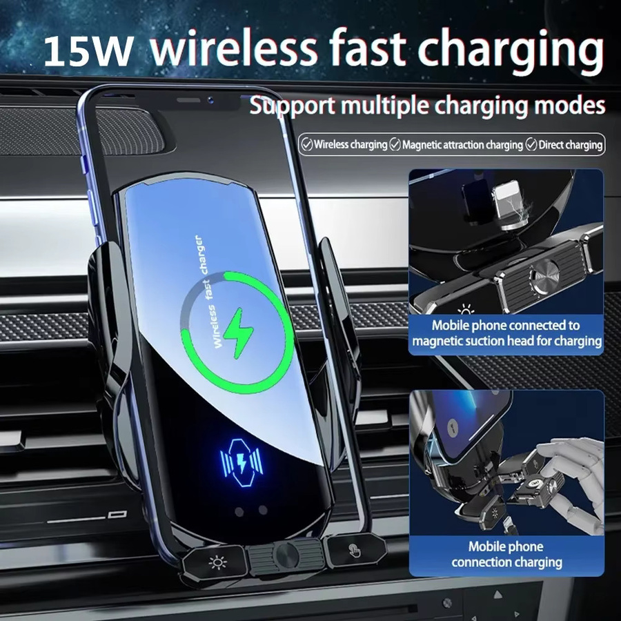 VIKEFON Magnetische Wireless Auto-Ladestation für iPhone und Samsung in Schwarz - Bild 4