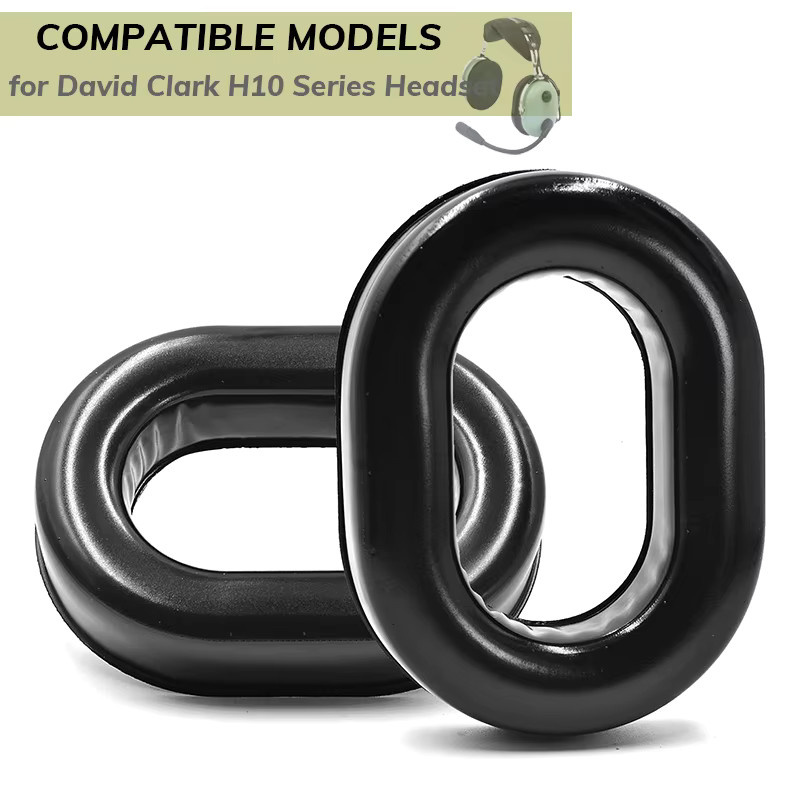 YHKEMA Gel-Ohrpolster aus Silikon für David Clark Headsets H10-60 und H10-13S, Farbe: Schwarz - Bild 4