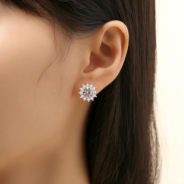 Lucky Star Jewelry Ohrstecker, Kupfer, Roségold, Zirkonia, Damen - Bild 1