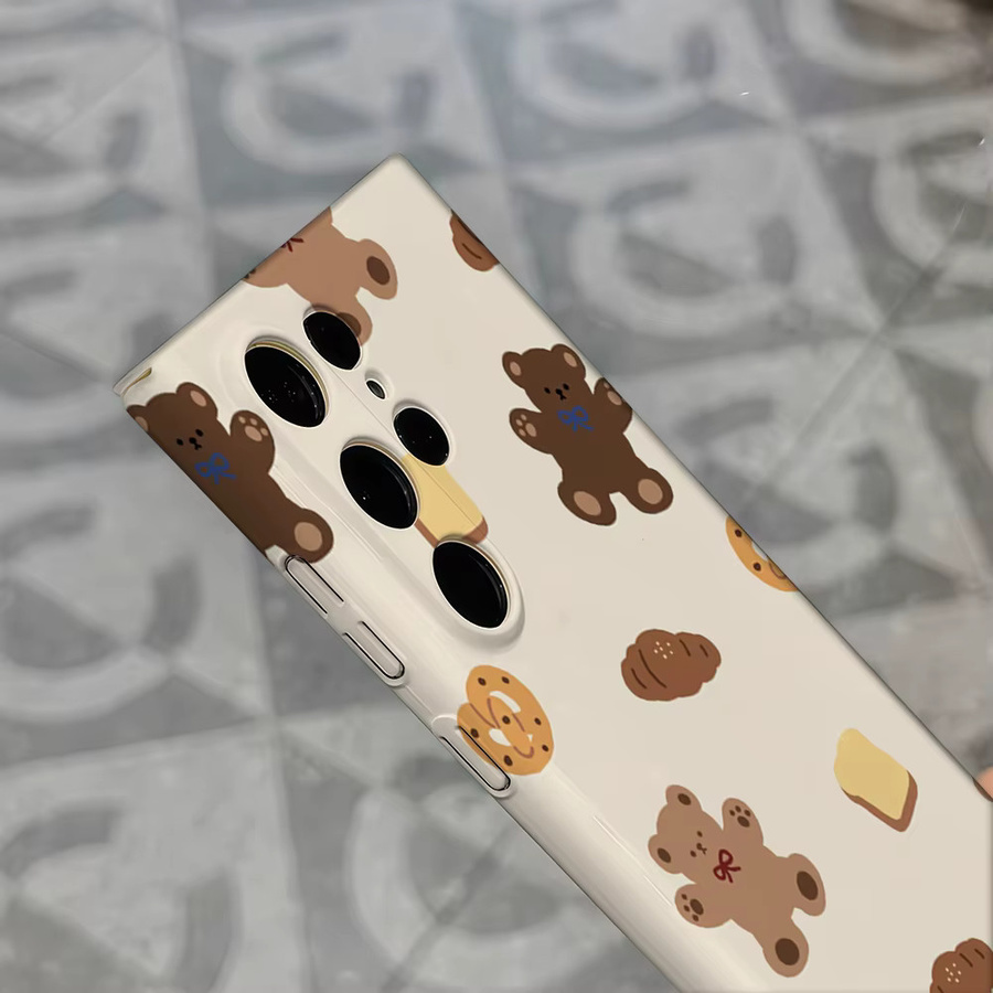 Stoßfeste Doppelschicht Handyhülle mit Teddy & Bäckerei Motiv für Samsung Galaxy S25 Ultra, S24 und S23 Ultra Plus in Multicolour - Bild 5