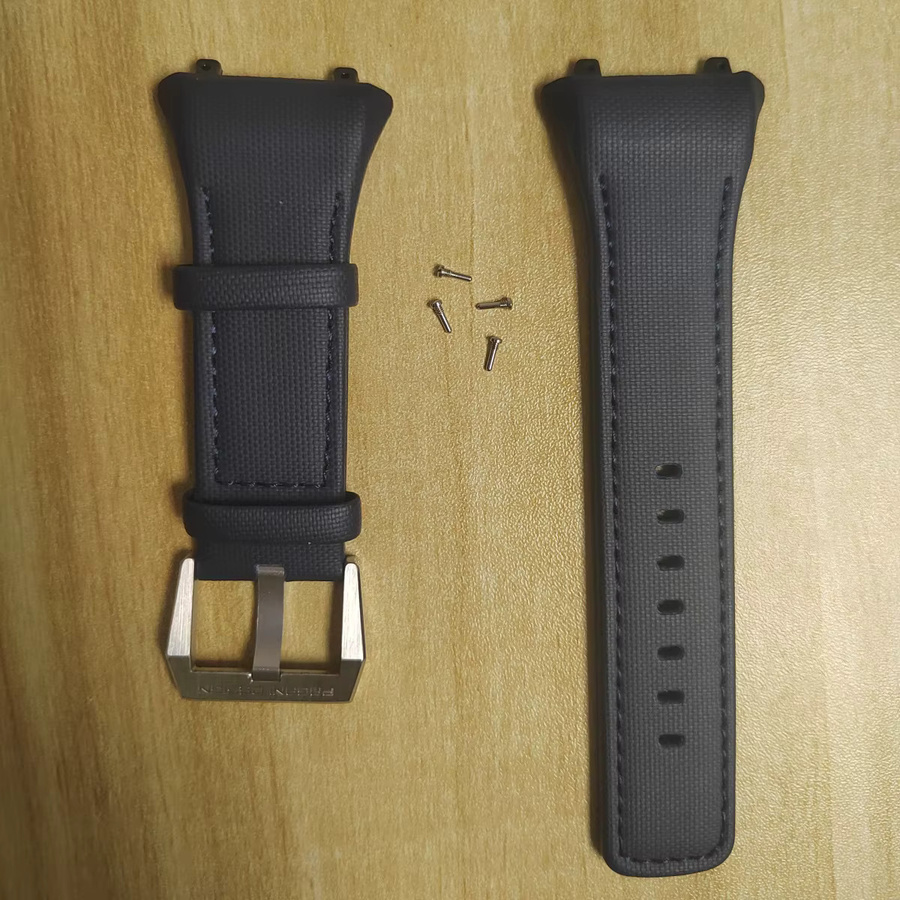 Pagani Design Uhrenarmband Leder, Edelstahl, Schwarz, Unisex - Bild 3
