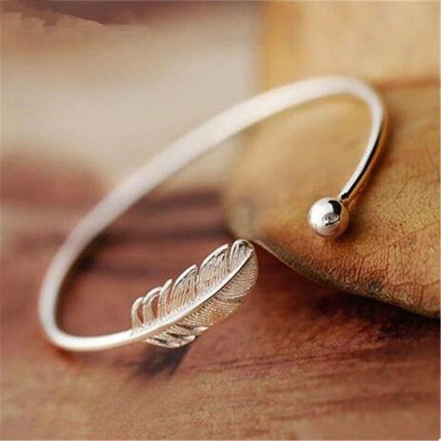 Allbestart Armband & Armreif, 925 Silber, Feder Charm, Damen - Bild 1