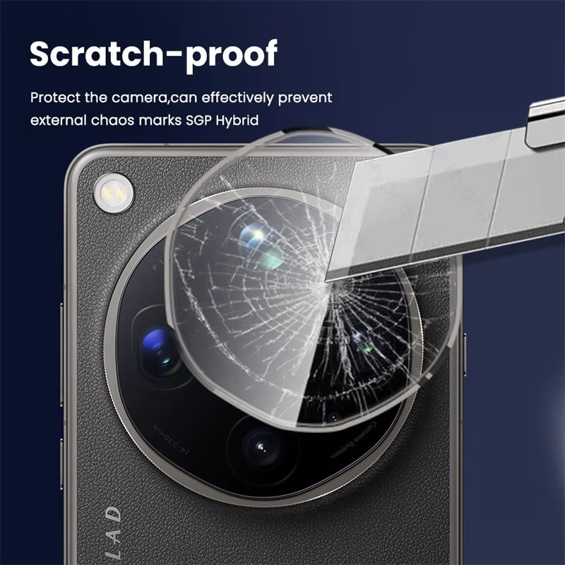 3-teiliger Kameraschutz für Oppo Find X9 Ultra 5G CPH2841 mit 3D gehärtetem Glas Linsenschutzfolie in Transparent und Schwarz - Bild 3