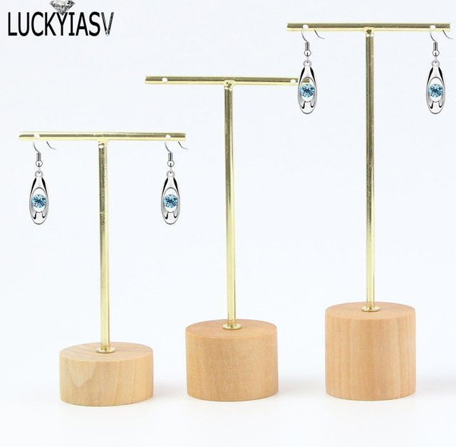 3-teiliges T-Bar Schmuckdisplay-Set von luckyiasv als geometrischer Schmuckständer und Organizer für Ohrringe und Halsketten - Bild 1