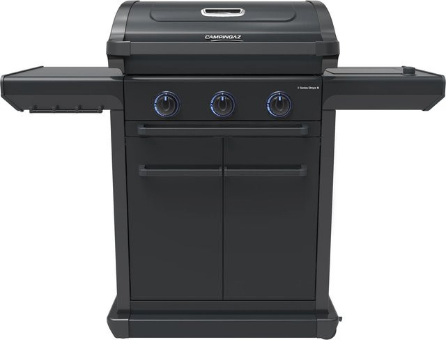 Campingaz Gasgrill 3 Series Onyx S in Schwarz mit Seitenkocher und Push2Fold Funktion, B/T/H: 122 x 62 x 121 cm - Bild 1
