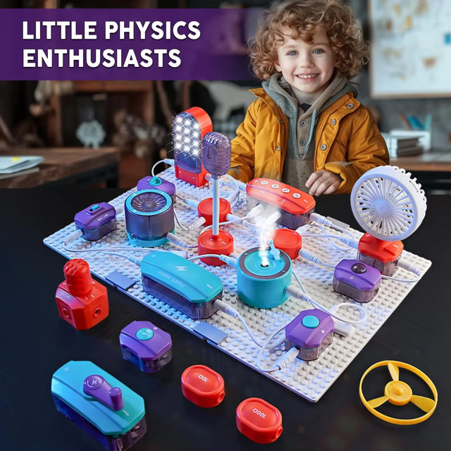 VATOS Wissenschafts-Set, DIY Elektronik-Experimentier-Kit, Physik, ab 6 Jahre - Bild 1