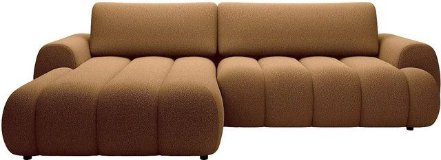 Vente-unique Schlafsofa Fridora in Senfgelb mit Schlaffunktion und L-Form - Bild 1