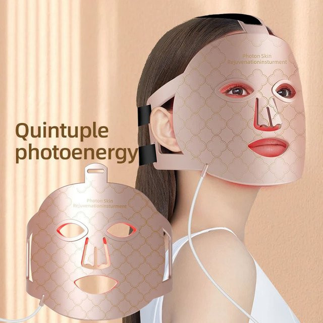 DH Beauty Photon Licht Gesichtsmaske, Rot-Infrarot-Therapie, Unisex - Bild 1