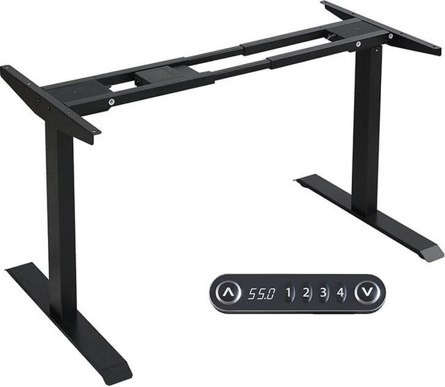 Radlove Elektrisch höhenverstellbares Tischgestell mit 2 Motoren, Schwarz, B: 110 cm, T: 57 cm - Bild 1