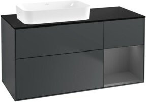 V&B Waschtischunterschrank Finion in Anthrazit lackiert, Breite: 120 cm, Tiefe: 60 cm - Bild 1